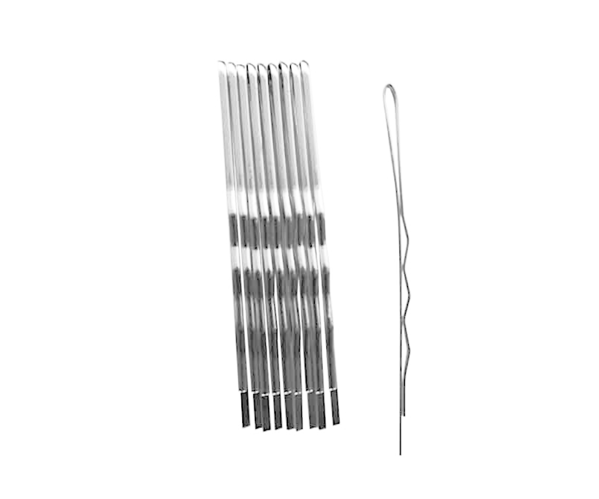 Vlasová spona 7 cm stříbrná - 10 ks