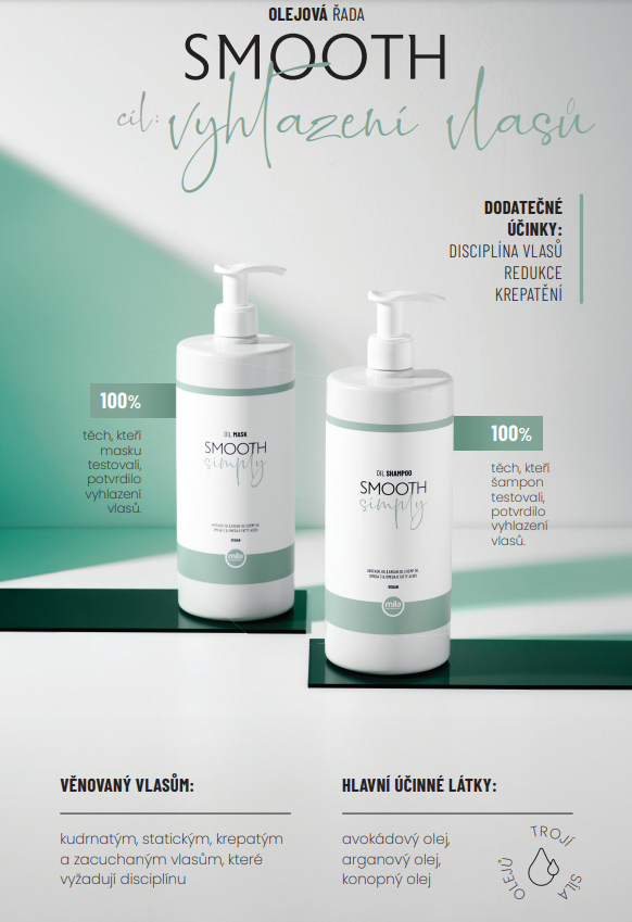 Šampon Mila Simply Smooth - olejová řada na vyhlazení vlasů 950 ml